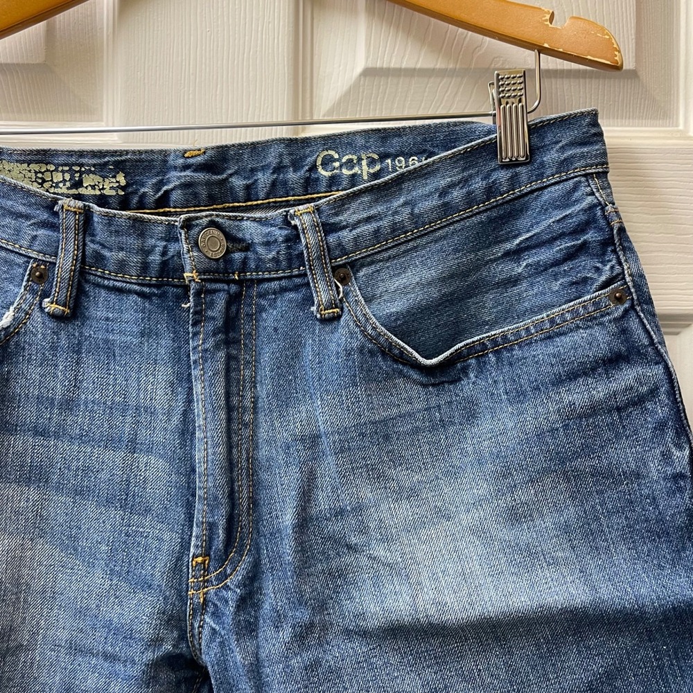 Gap‎ Men's ClassicDenim Shorts Size 34 8" Inseam Cuffed Cotton Relaxed